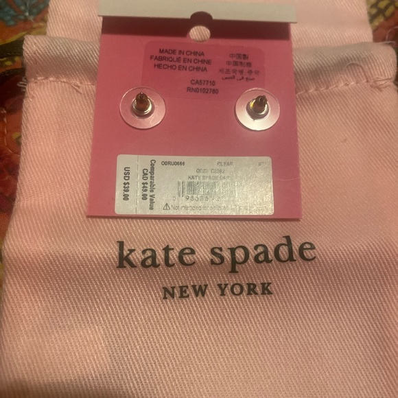 ♠️NWT Kate Spade Diamond Stud Earrings ♠️ - Picture 5 of 5